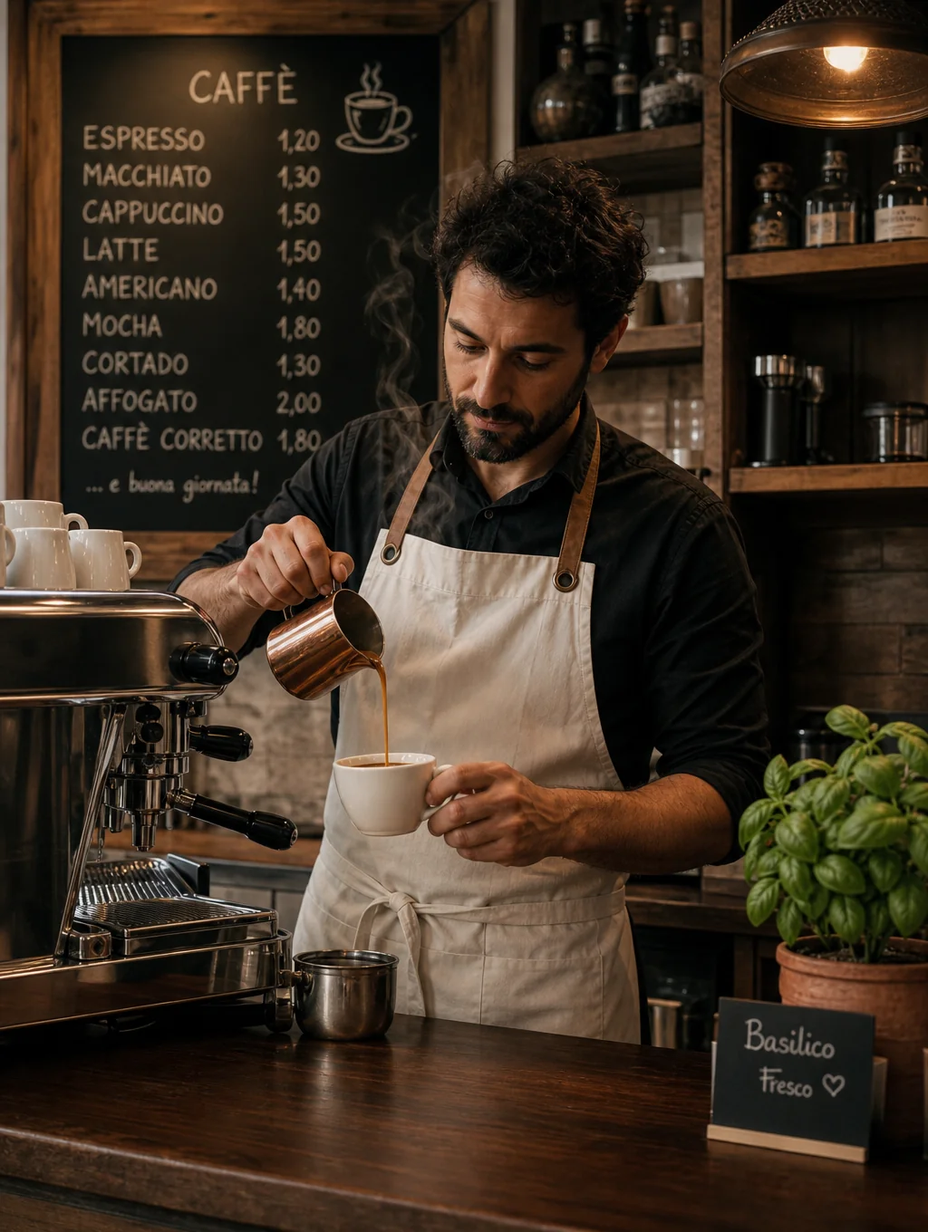 First Coffee Pour